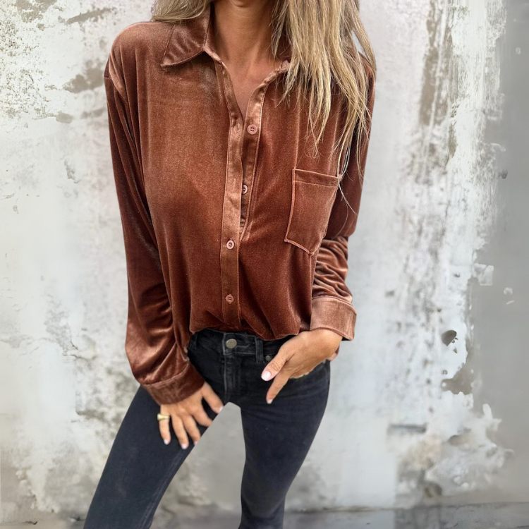 THE FLEUR VELVET SHIRT