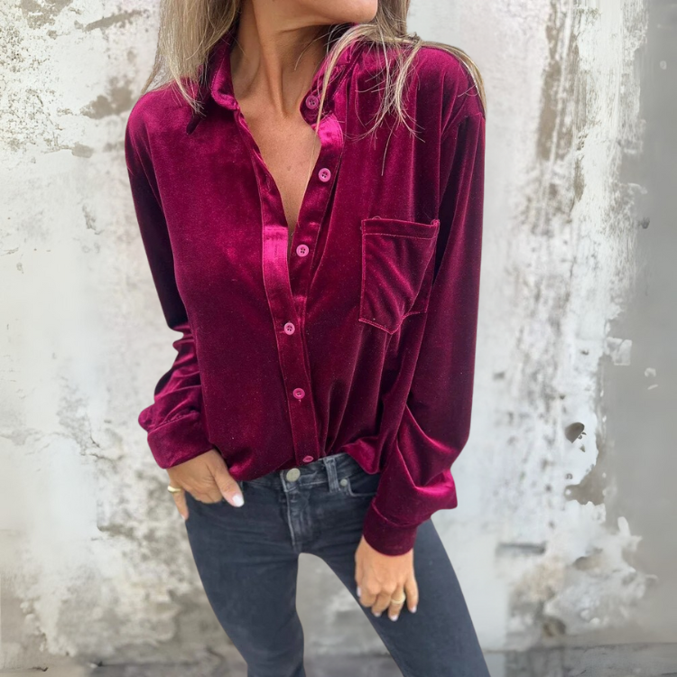 FLEUR VELVET SKJORTE