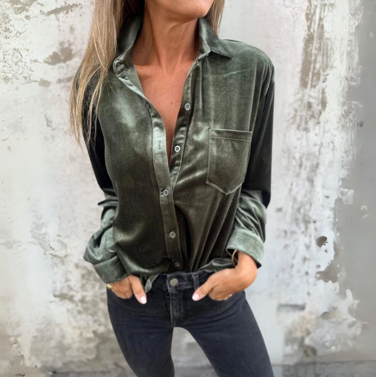 THE FLEUR VELVET SHIRT