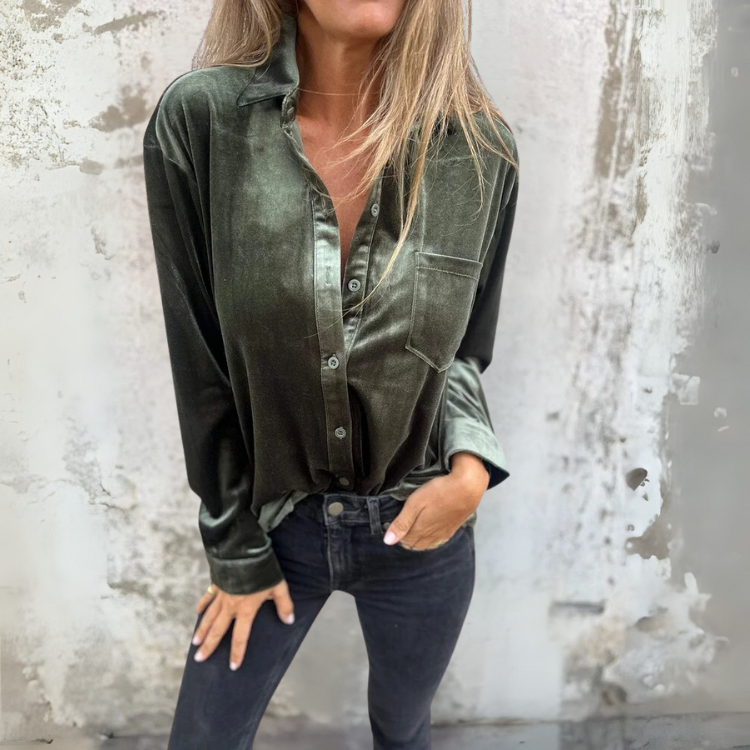 THE FLEUR VELVET SHIRT